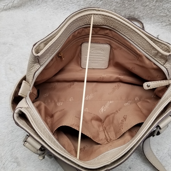 Fossil Cream leather shoulder bag - Picture 7 of 16